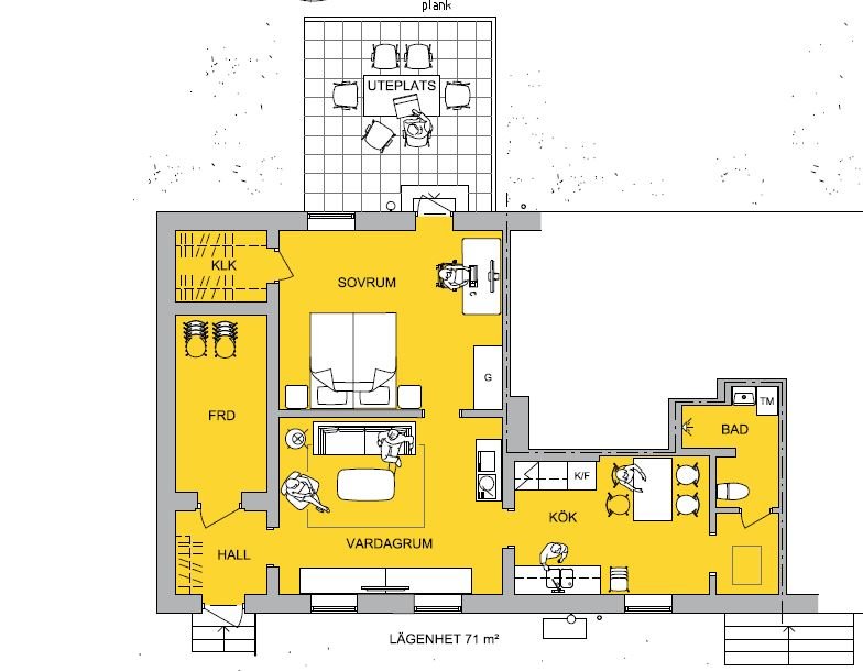 Lägenhet, 3 rooms, 71 sqm, Vellinge