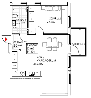 2 rok · 52 m² i Kalmar – bild 15