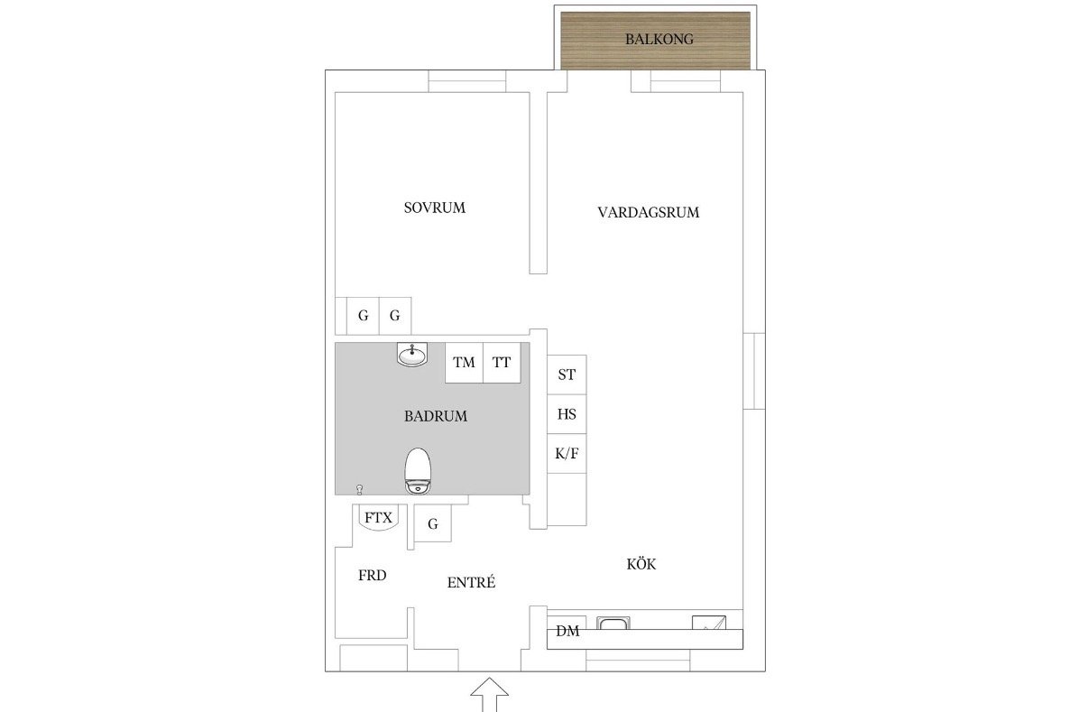 Lägenhet, 2 rum, 55 kvm, Växjö