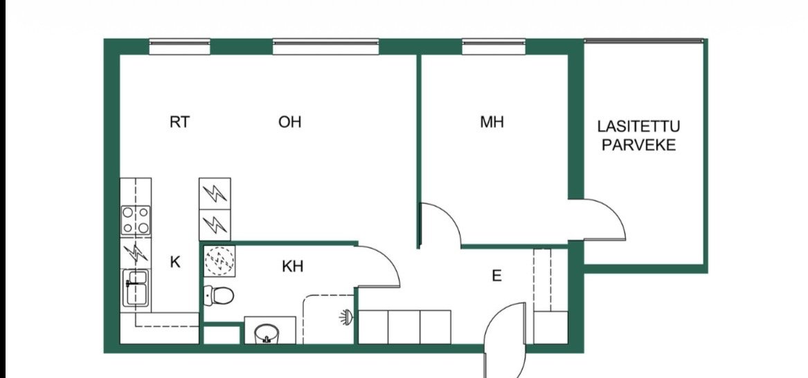 Kodikas kaksio lasitetulla parvekkeella – rauhallinen ja viihtyisä alue Hyvinkään Kirjavantolpalla 4