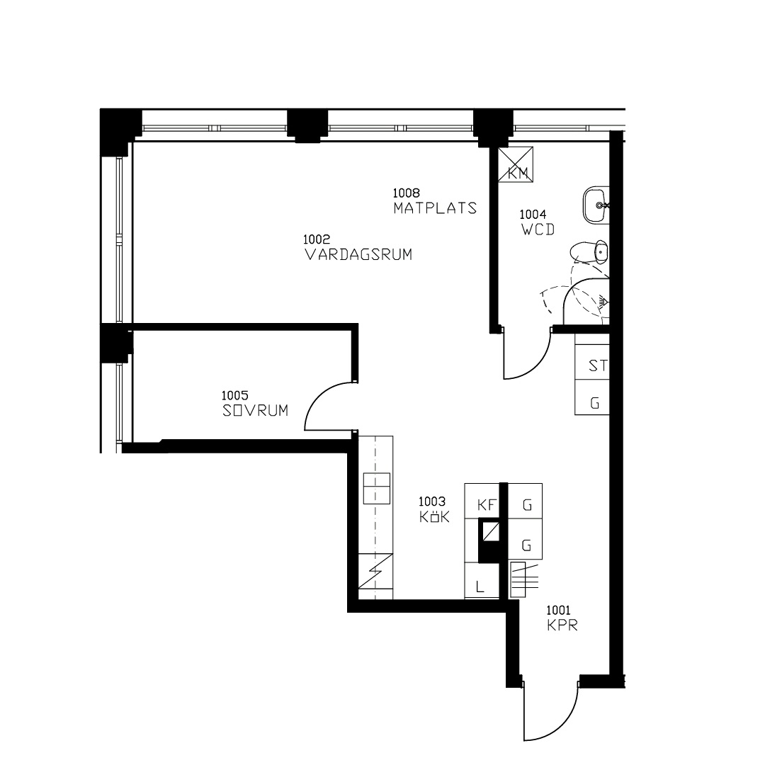 Lägenhet, 2 rooms, 55 sqm, Borås