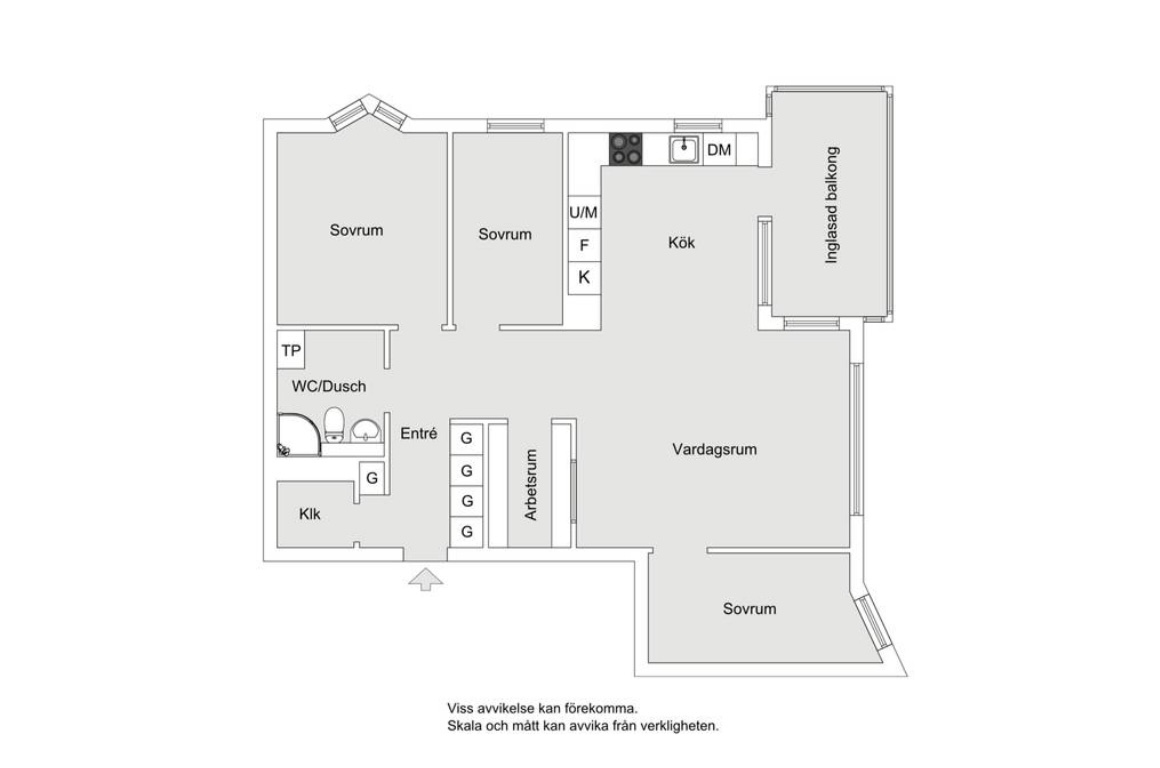 Lägenhet, 4 rum, 92 kvm, Bromma