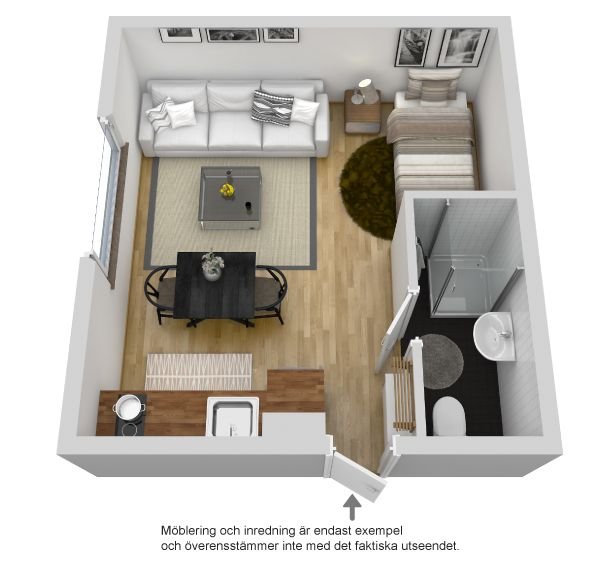 Lägenhet, 1 rooms, 20 sqm, Frövi