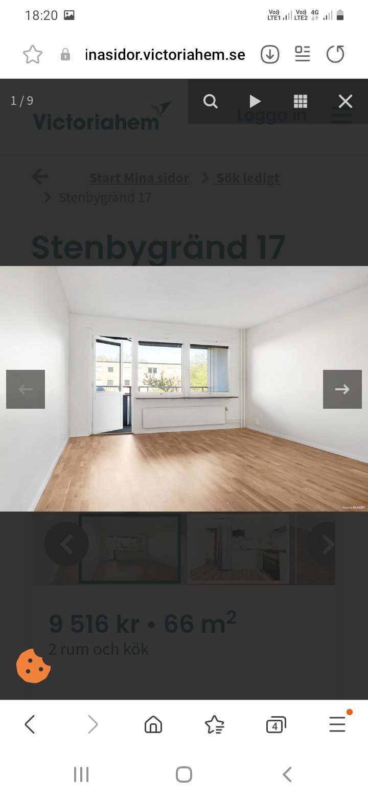 Lägenhet, 2 rooms, 66 sqm, Stockholm