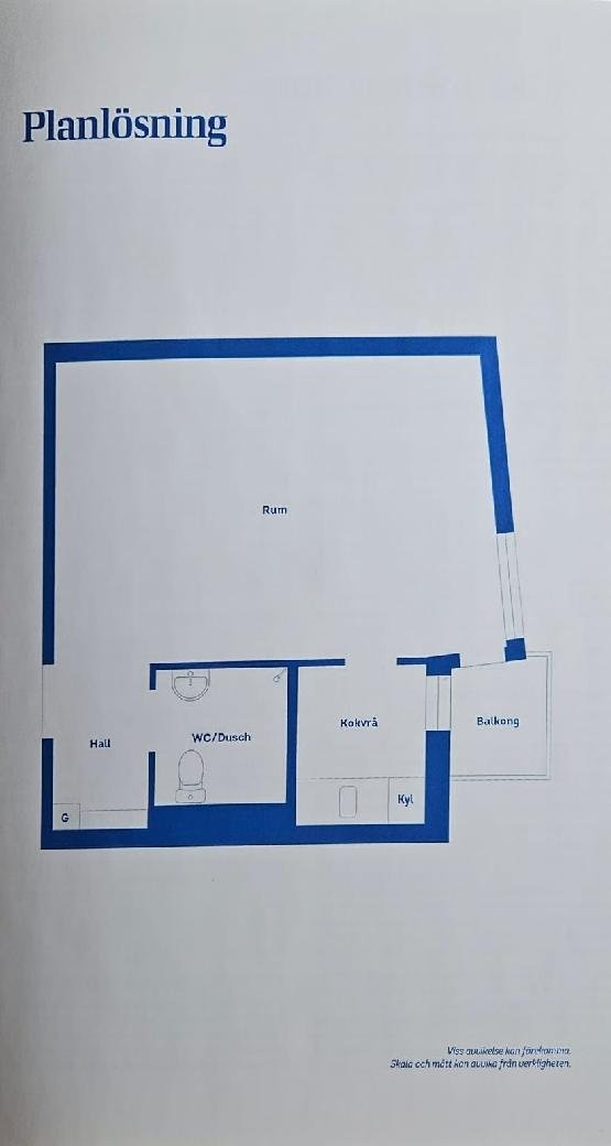 Lägenhet, 1 rum, 28 kvm, Eskilstuna