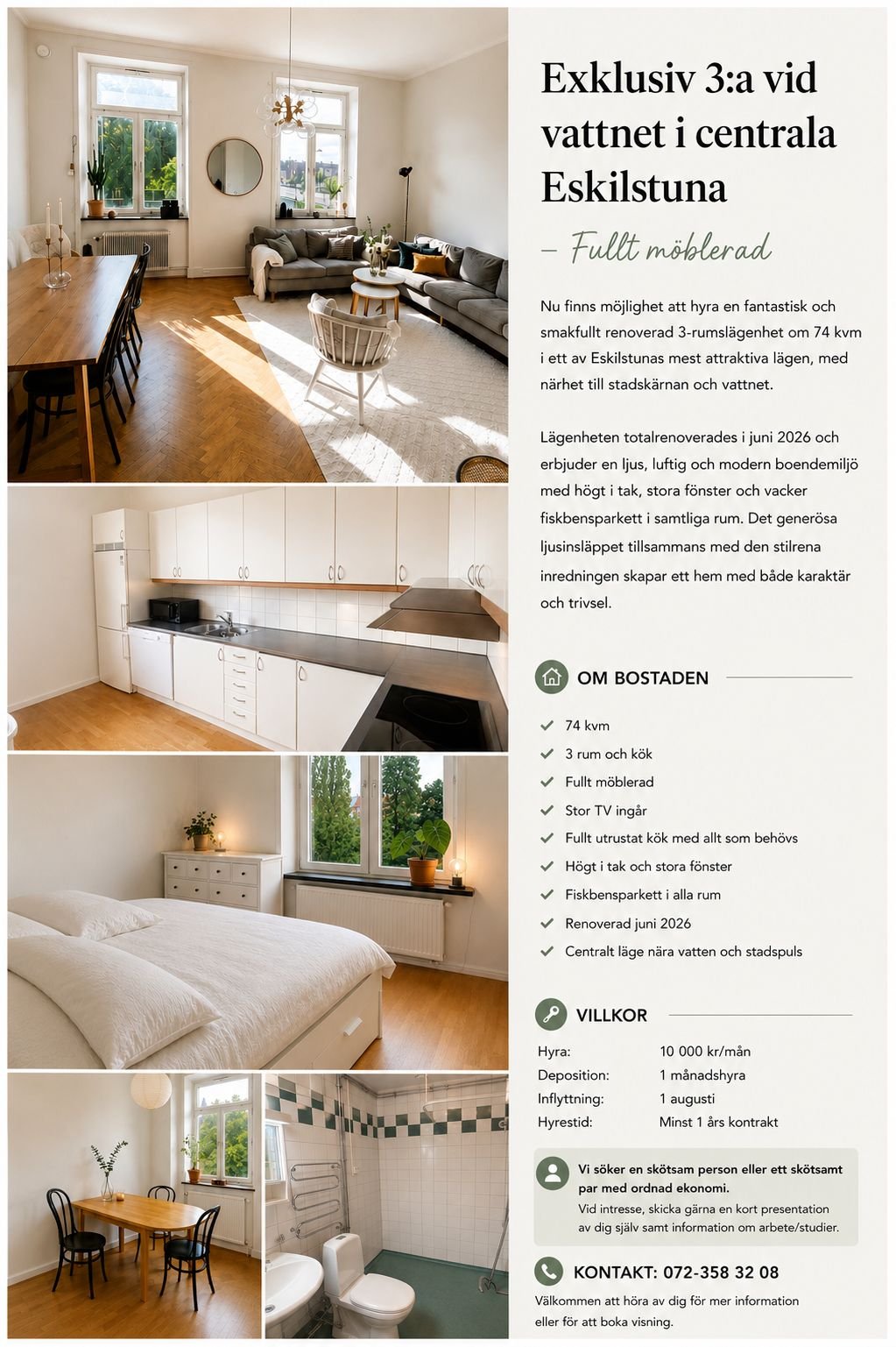Lägenhet, 3 rooms, 74 sqm, Eskilstuna