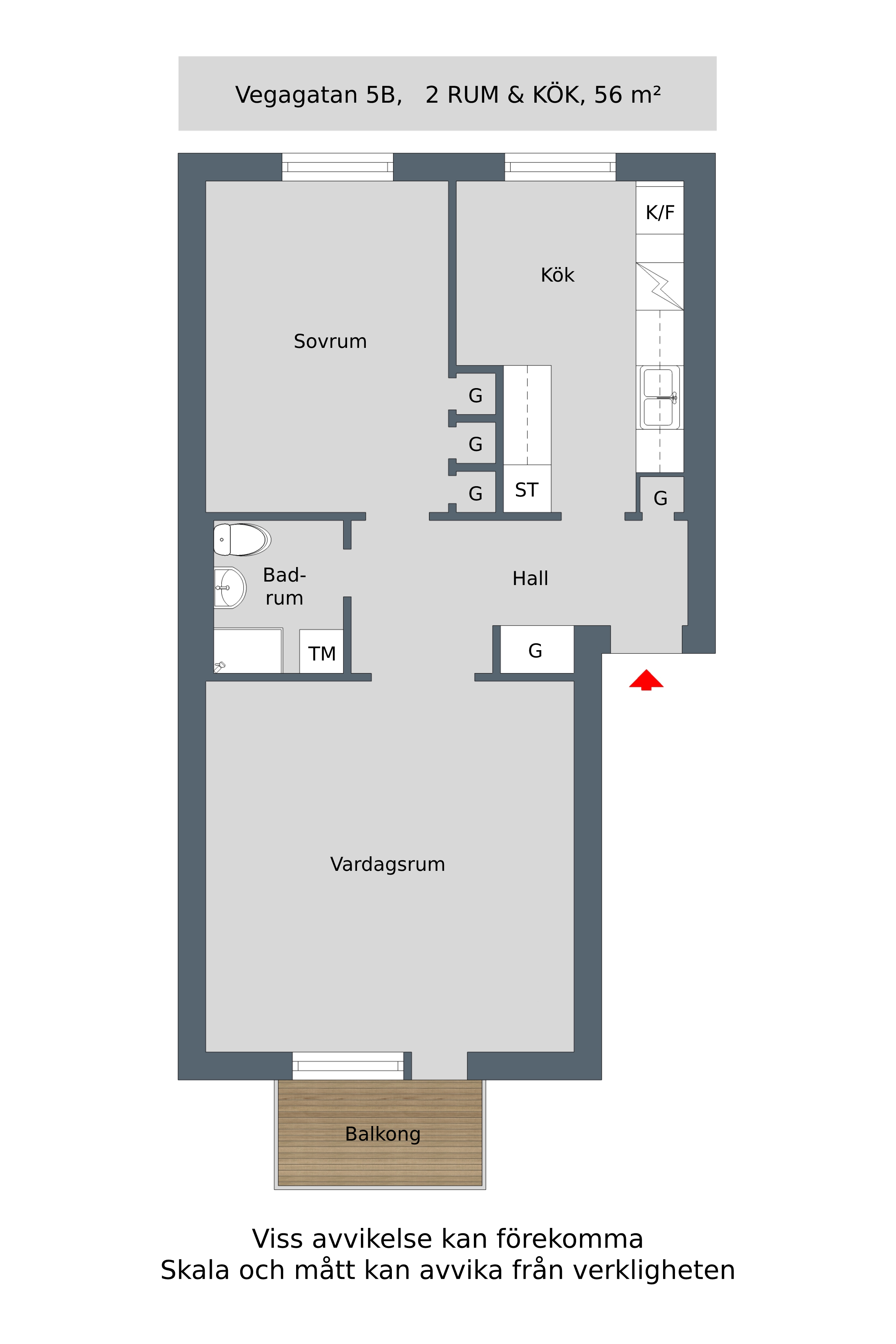 2 rok · 56 m² i Tranås – bild 3