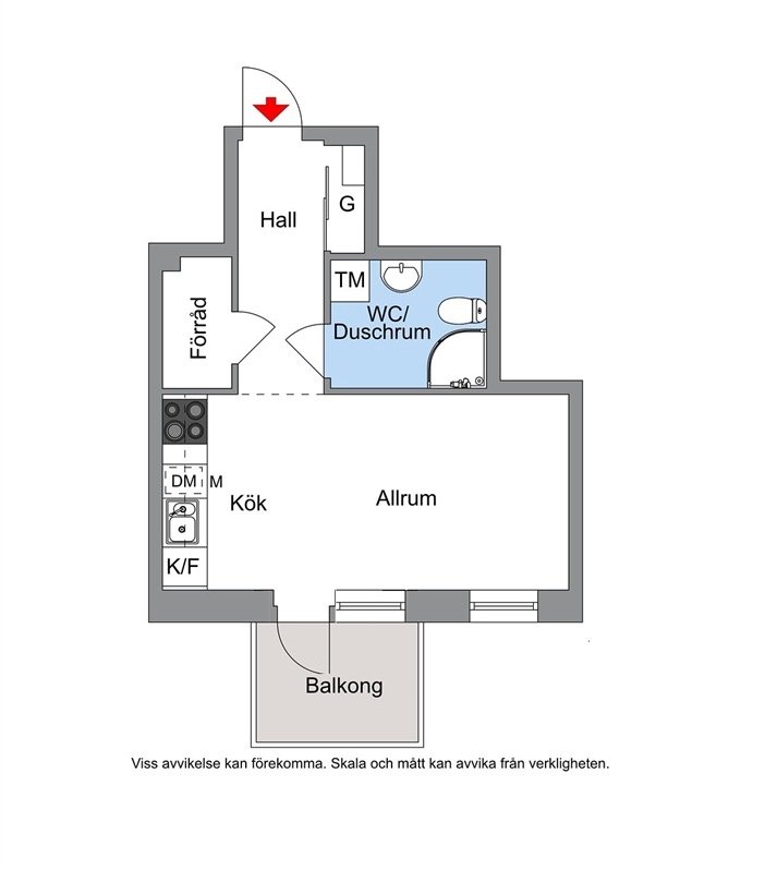 Lägenhet, 1 rooms, 30 sqm, Norsborg