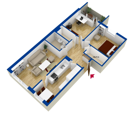 Lägenhet, 3 rooms, 79 sqm, Helsingborg