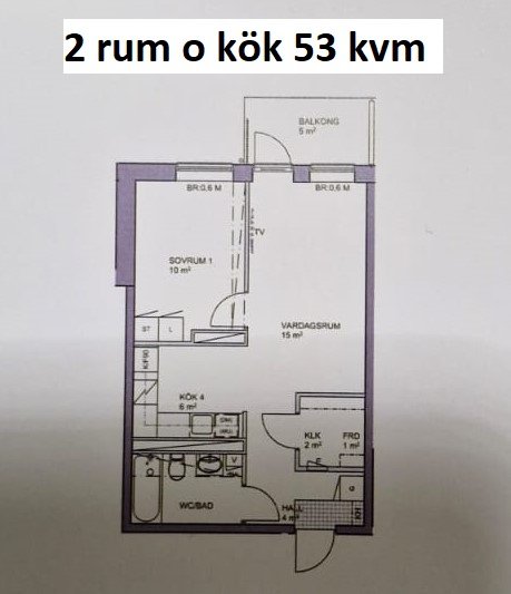 Lägenhet, 2 rooms, 53 sqm, Huddinge