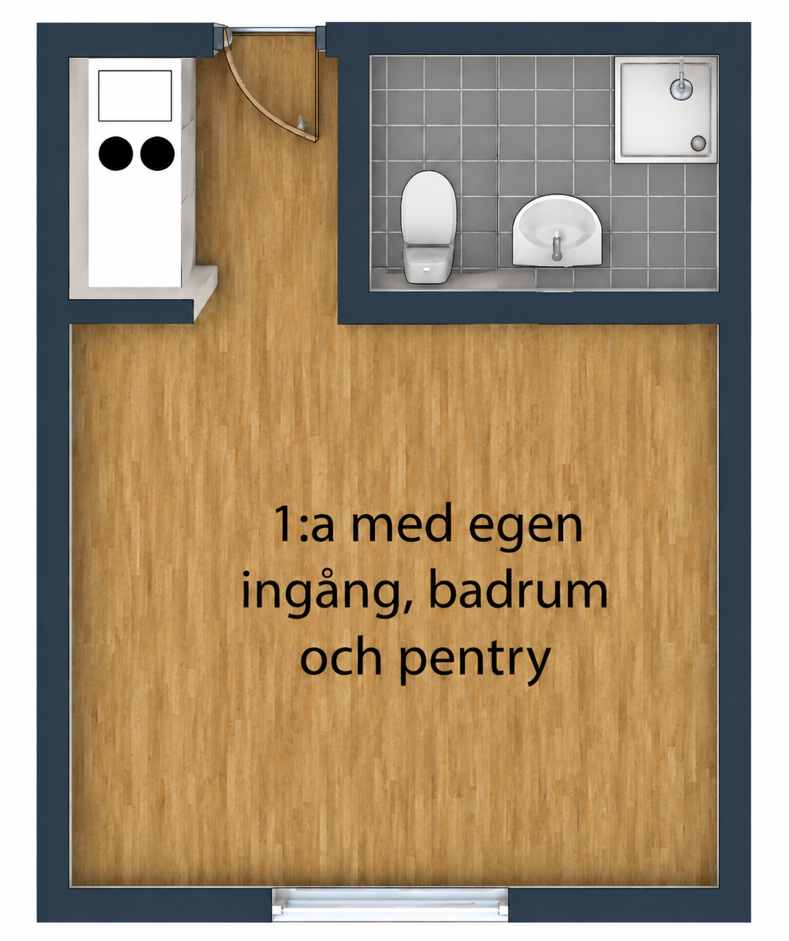 Lägenhet, 1 rooms, 20 sqm, Tullinge