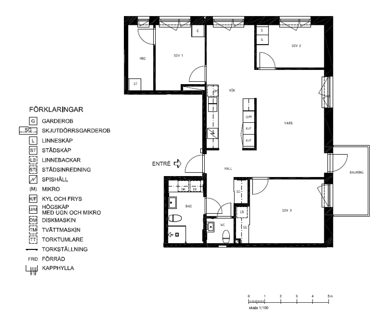 Lägenhet, 4 rooms, 87 sqm, Spånga