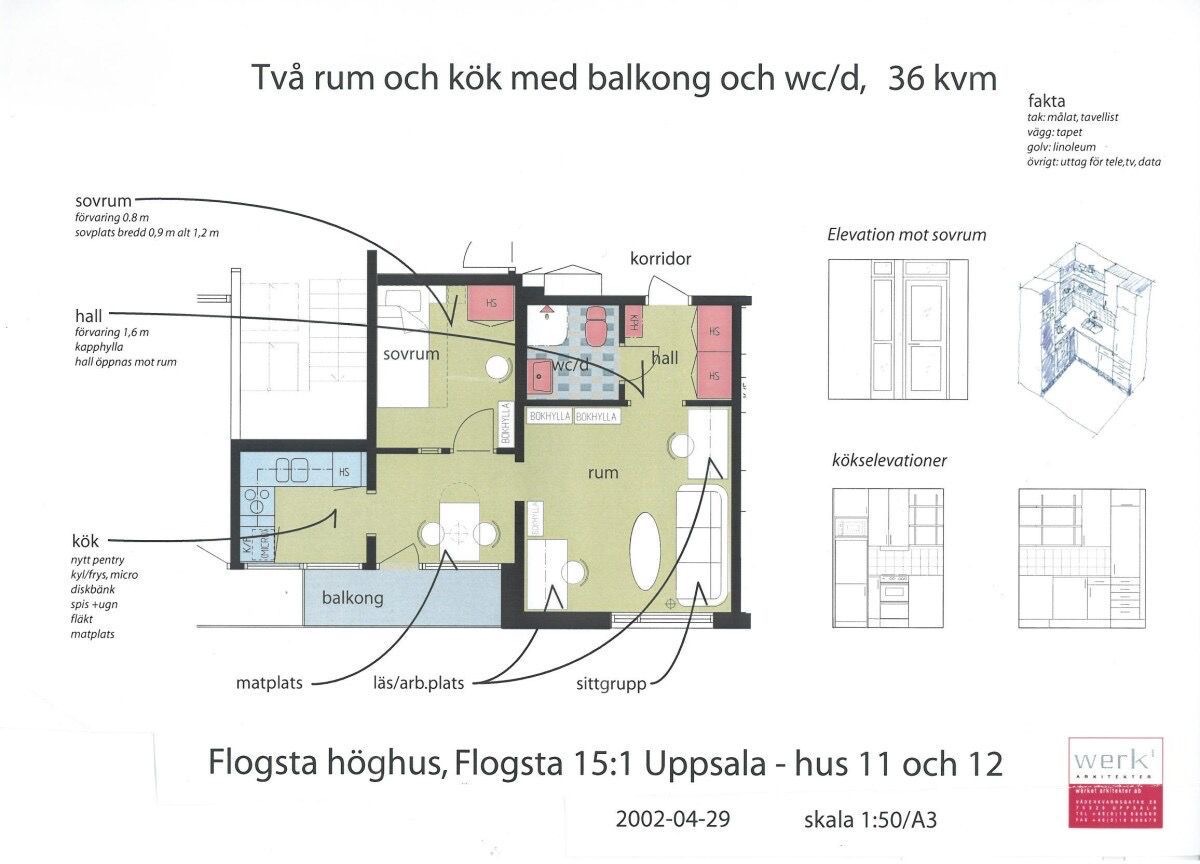Lägenhet, 2 rooms, 36 sqm, Uppsala