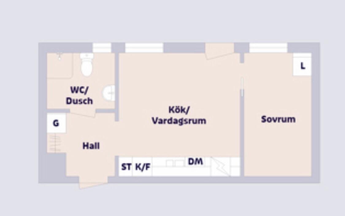 Lägenhet, 2 rum, 31 kvm, Uppsala