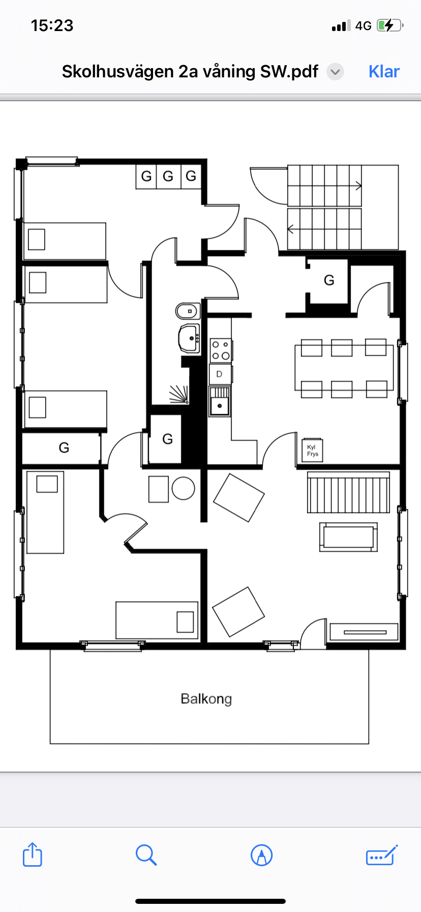 Lägenhet, 5 rum, 98 kvm, Karlstad
