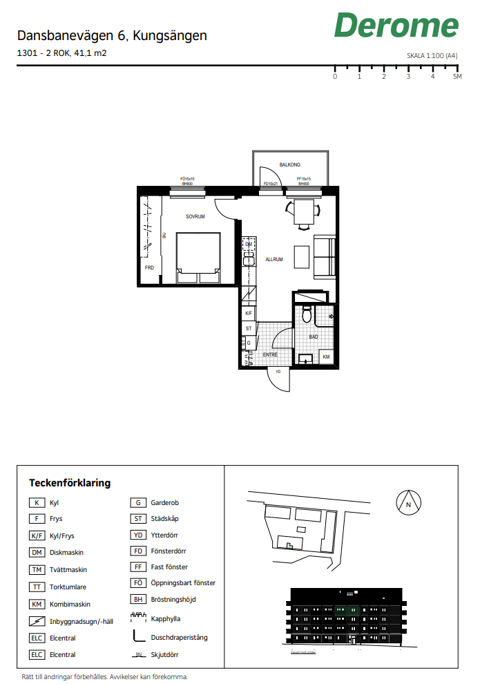 Lägenhet, 2 rooms, 41 sqm, Kungsängen