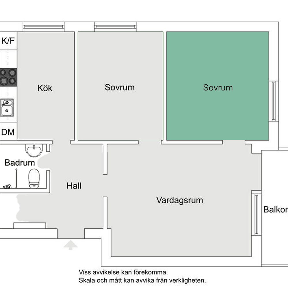 Lägenhet, 1 rooms, 20 sqm, Hässelby
