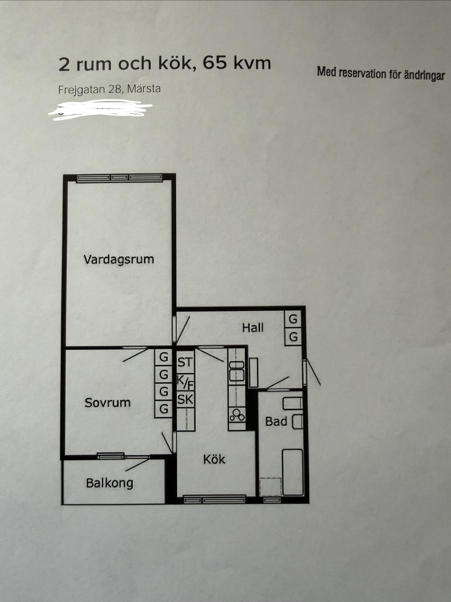 Lägenhet, 2 rooms, 65 sqm, Märsta