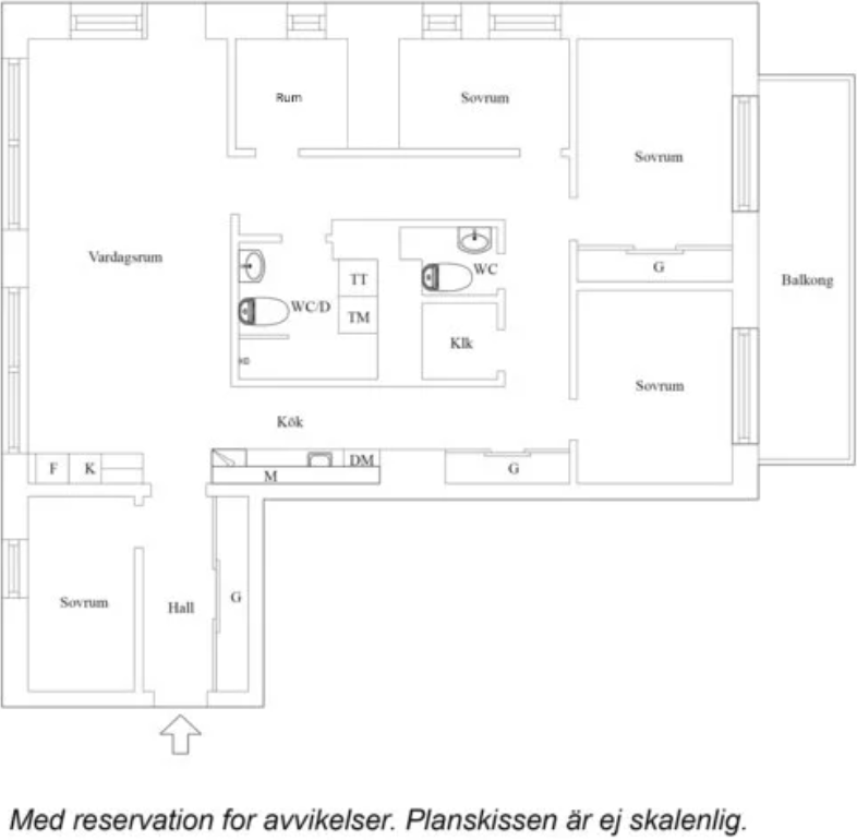 Lägenhet, 5 rooms, 118 sqm, Solna