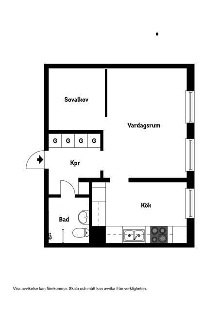 Lägenhet, 2 rooms, 45 sqm, Stockholm