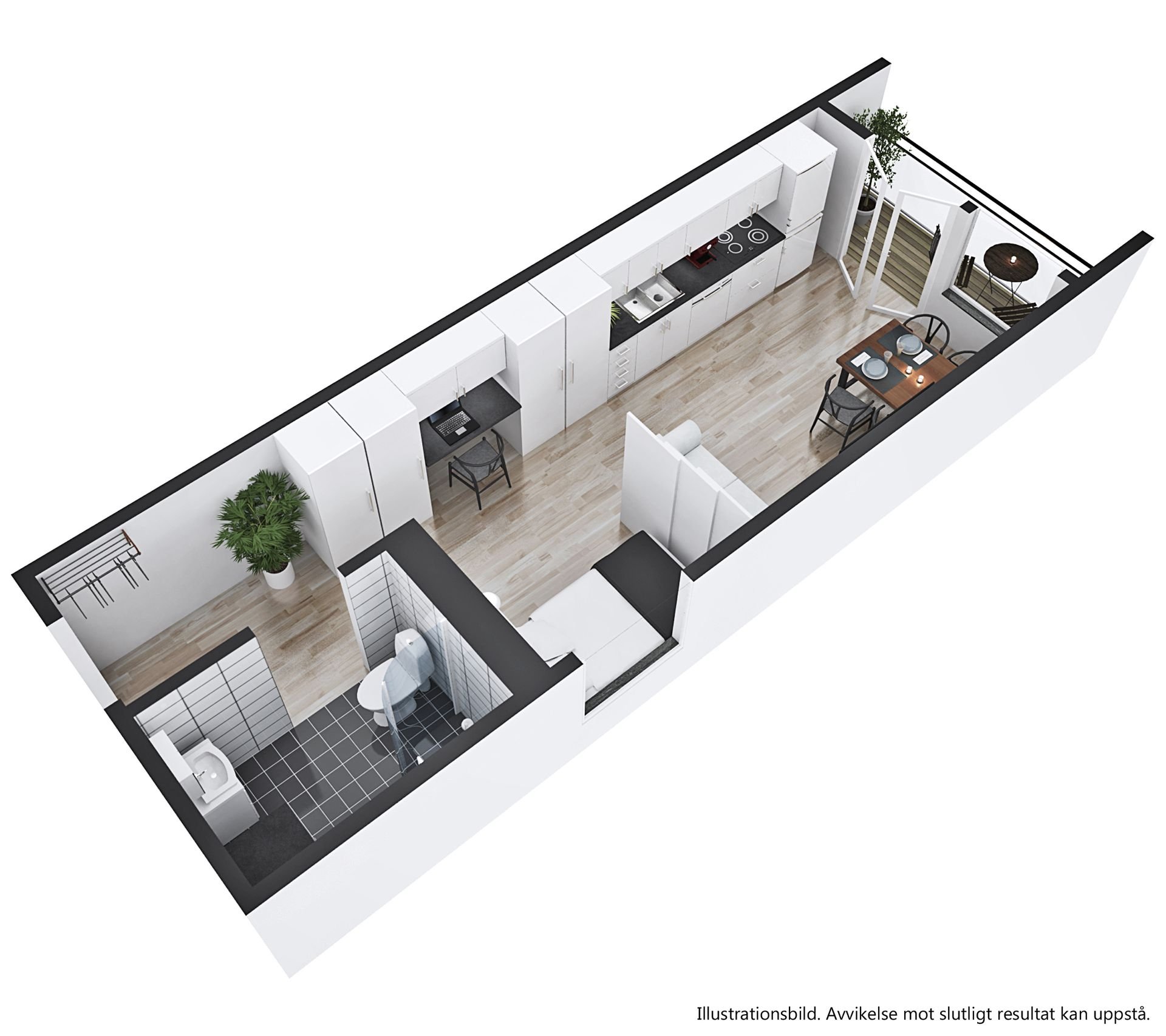 Lägenhet, 1 rum, 31 kvm, Karlstad