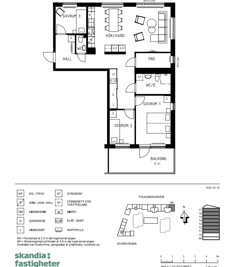 Lägenhet, 3 rooms, 90 sqm, Järfälla