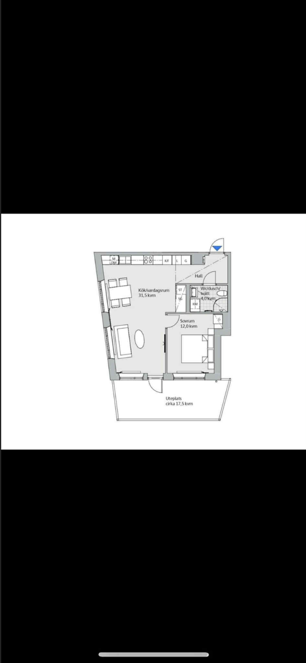Lägenhet, 2 rooms, 56 sqm, Göteborg